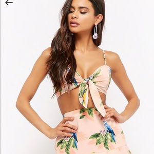 Forever21 tropical print top